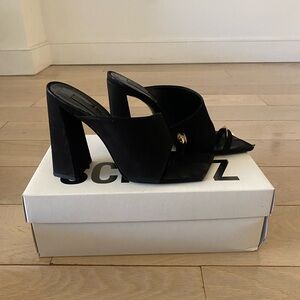 SCHUTZ Black Women's Block Heel Mules